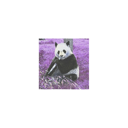 funky lilac panda Square Towel 13“x13”