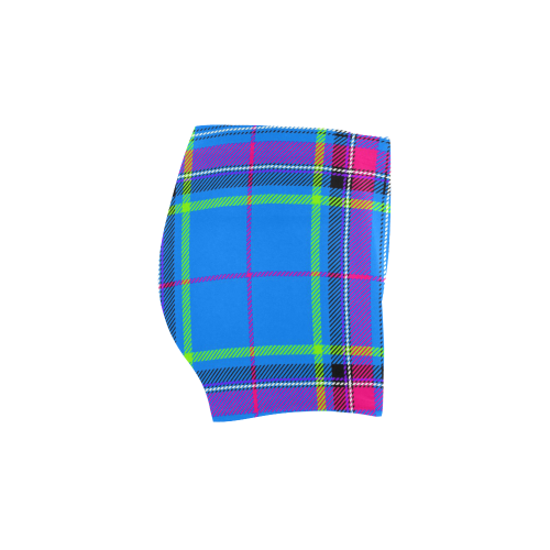 TARTAN-BLUE Briseis Skinny Shorts (Model L04)