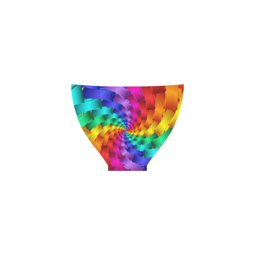 Psychedelic Rainbow Spiral Custom Bikini Swimsuit