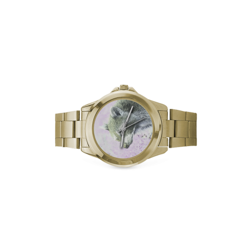 sketched racoon Custom Gilt Watch(Model 101)