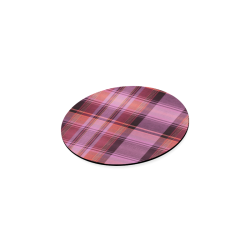 PINK PLAID Round Coaster