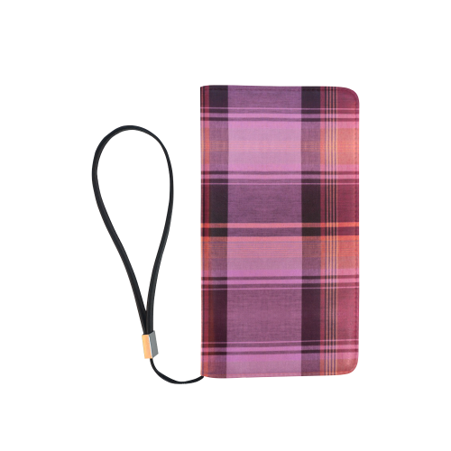 PINK PLAID Men's Clutch Purse （Model 1638）