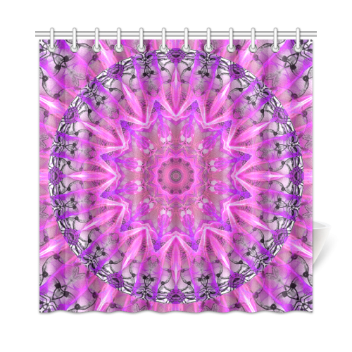 Lavender Lace Abstract Pink Light Love Lattice Shower Curtain 72"x72"
