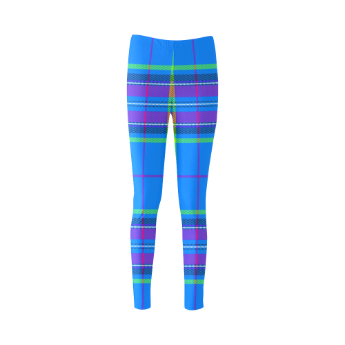 TARTAN-BLUE Cassandra Women's Leggings (Model L01)