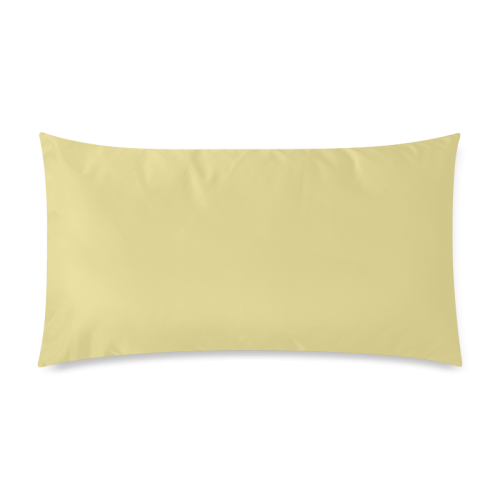 Custard Color Accent Rectangle Pillow Case 20"x36"(Twin Sides)