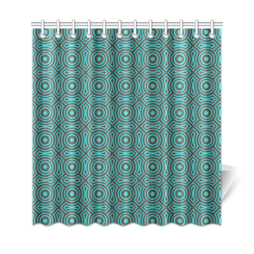 blue geometric pattern Shower Curtain 69"x72"