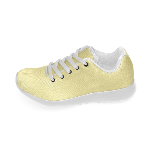 Custard Color Accent Women’s Running Shoes (Model 020)