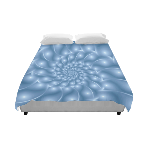 Pastel Blue Spiral Duvet Cover 86"x70" ( All-over-print)