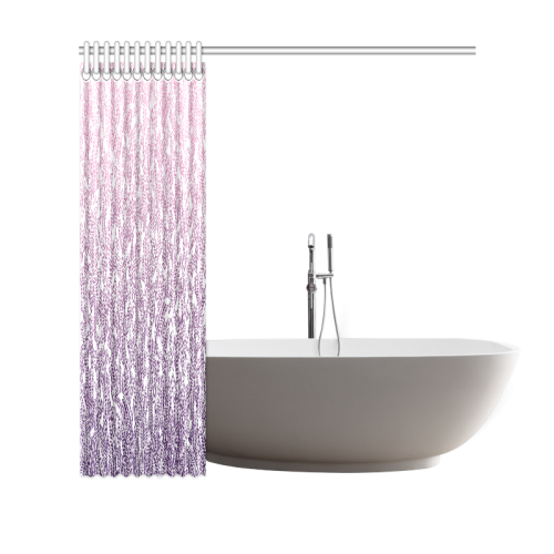 pink purple ombre feather pattern white Shower Curtain 69"x70"