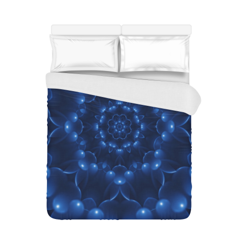 Glossy Blue Spiral Duvet Cover 86"x70" ( All-over-print)