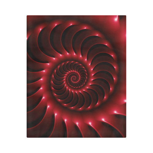 Glossy Red Spiral Duvet Cover 86"x70" ( All-over-print)