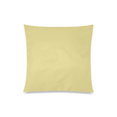 Custard Color Accent Custom Zippered Pillow Case 20"x20"(Twin Sides)