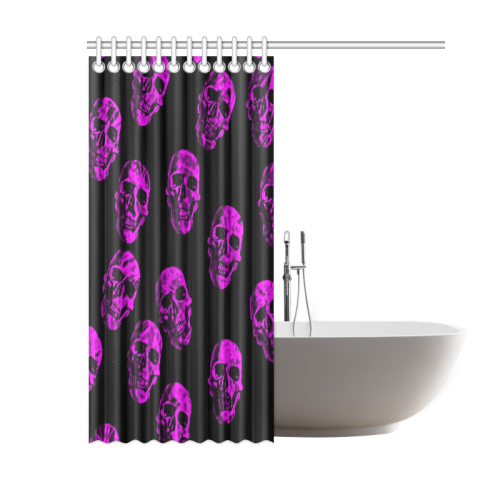 purple skulls Shower Curtain 60"x72"