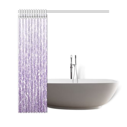 purple ombre feathers pattern white Shower Curtain 69"x72"