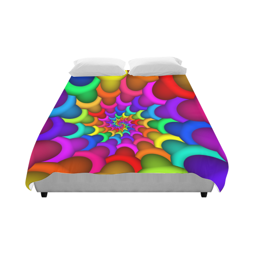 Psychedelic Rainbow Spiral Duvet Cover 86"x70" ( All-over-print)