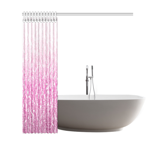 pink ombre feathers pattern white Shower Curtain 69"x70"