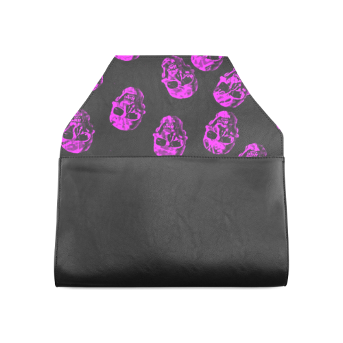 purple skulls Clutch Bag (Model 1630)