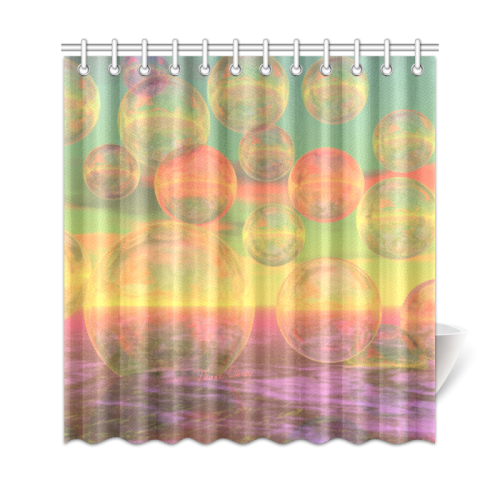 Autumn Ruminations, Abstract Gold Rose Glory Shower Curtain 69"x72"