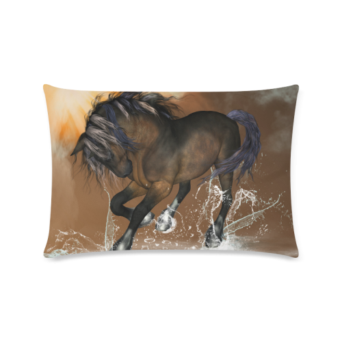 Wonderful Horse Custom Zippered Pillow Case 16"x24"(Twin Sides)