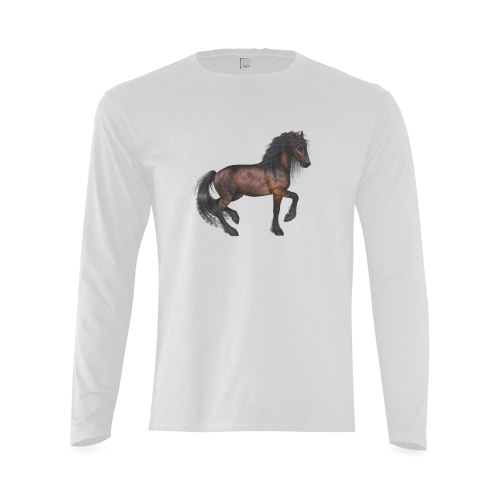 Steampunk Horse Sunny Men's T-shirt (long-sleeve) (Model T08)