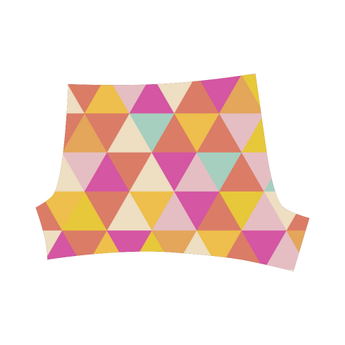 Yellow Geometric Triangle Pattern Briseis Skinny Shorts (Model L04)