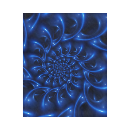 Glossy Blue Spiral Duvet Cover 86"x70" ( All-over-print)