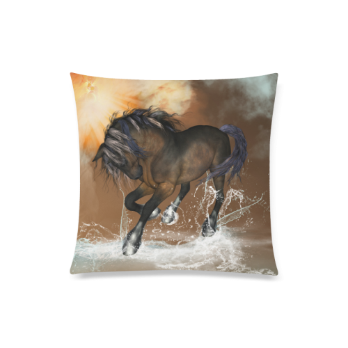 Wonderful Horse Custom Zippered Pillow Case 20"x20"(Twin Sides)