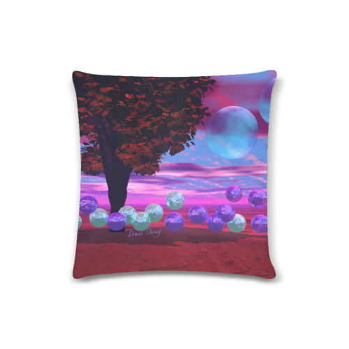 Bubble Garden, Abstract Rose  Azure Wisdom Custom Zippered Pillow Case 16"x16" (one side)