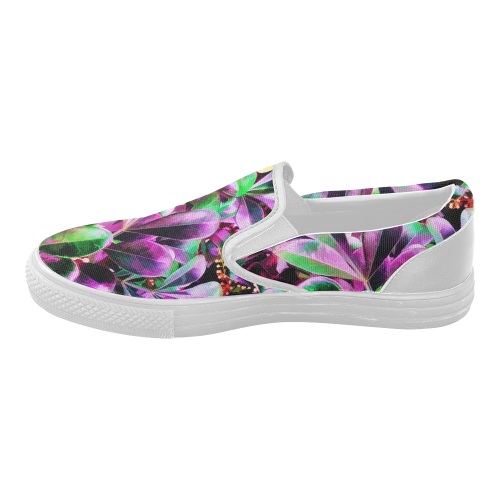 Foliage #3 - Jera Nour Women's Slip-on Canvas Shoes (Model 019)