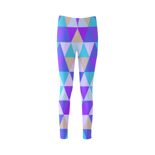 Purple Geometric Triangle Pattern Cassandra Women's Leggings (Model L01)