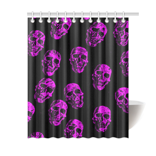 purple skulls Shower Curtain 60"x72"