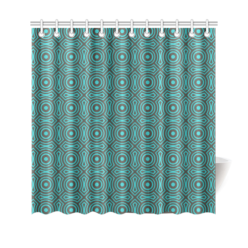 blue geometric pattern Shower Curtain 69"x70"