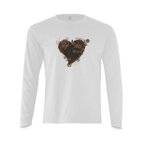 Steampunk Heart Sunny Men's T-shirt (long-sleeve) (Model T08)