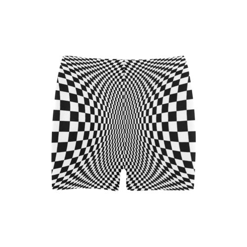 Optical Illusion Checkers Chequers Briseis Skinny Shorts (Model L04)