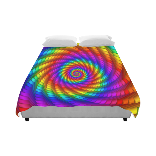 Psychedelic Rainbow Spiral Duvet Cover 86"x70" ( All-over-print)