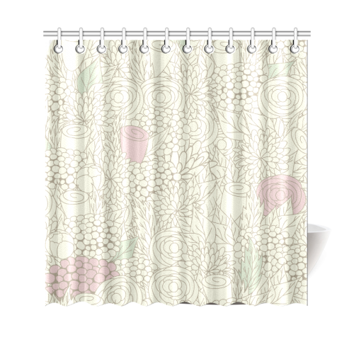 vintage flower pattern Shower Curtain 69"x70"