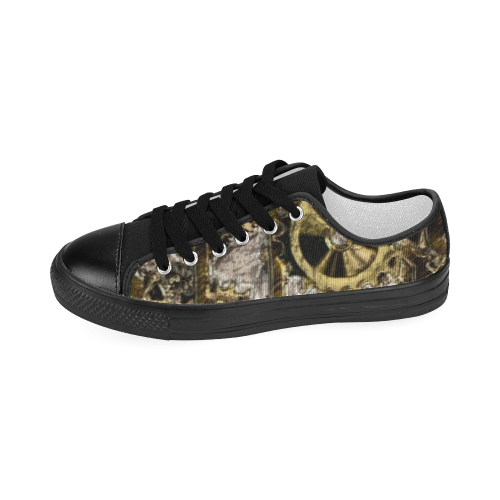 Metal Steampunk Women's Classic Canvas Shoes (Model 018)