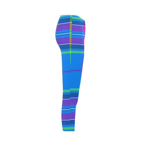 TARTAN-BLUE Capri Legging (Model L02)