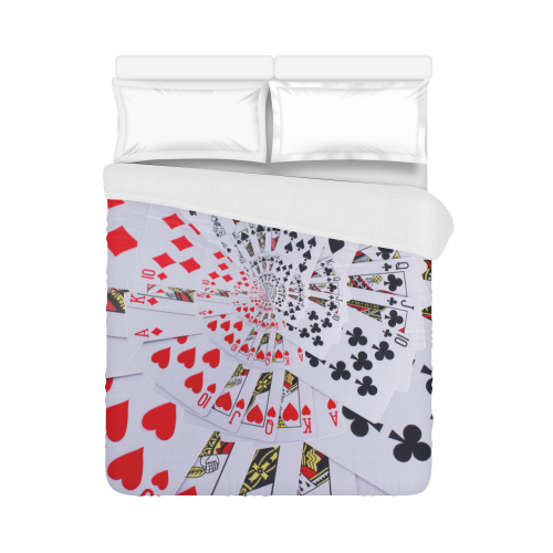 Royal Flush Poker Spiral Droste Duvet Cover 86"x70" ( All-over-print)