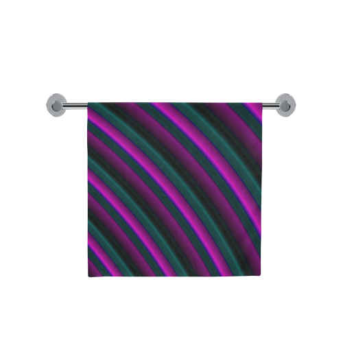 Purple Gradient Stripes Bath Towel 30"x56"