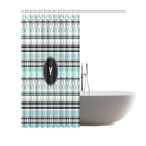 Borders Monogram Y Shower Curtain 72"x72"