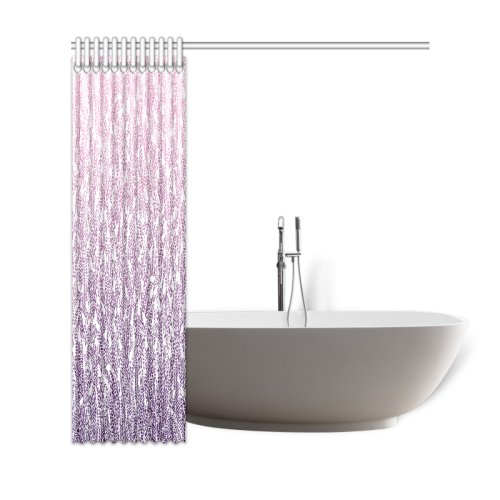 pink purple ombre feather pattern white Shower Curtain 69"x72"