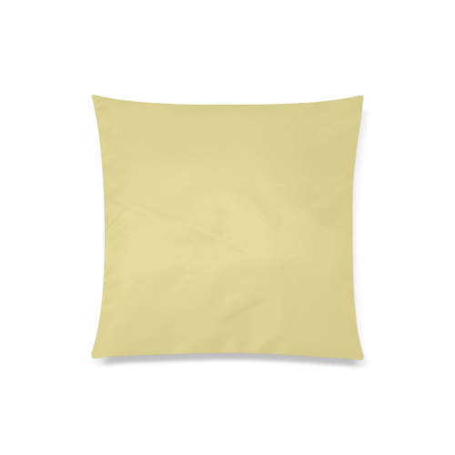 Custard Color Accent Custom Zippered Pillow Case 20"x20"(Twin Sides)