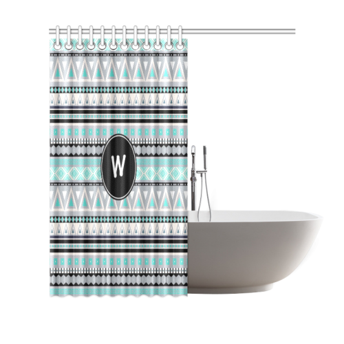 Borders Monogram W Shower Curtain 69"x70"