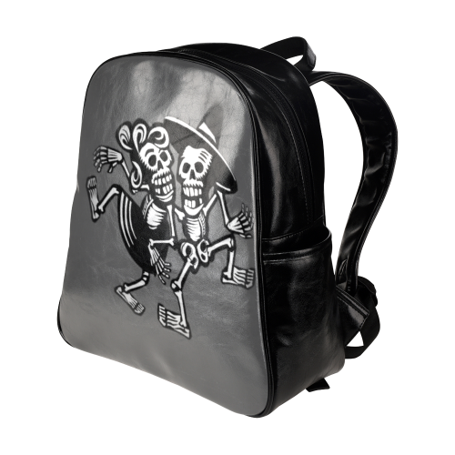 lets dance- Skulls Multi-Pockets Backpack (Model 1636)