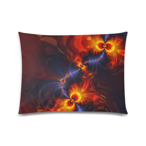 Butterfly Eyes, Abstract Violet Gold Wings Custom Picture Pillow Case 20"x26" (one side)