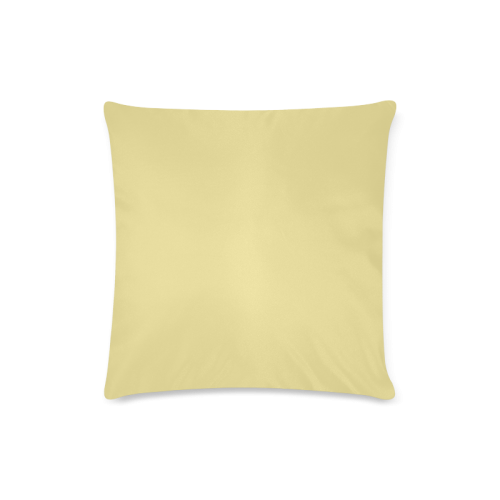 Custard Color Accent Custom Zippered Pillow Case 16"x16"(Twin Sides)