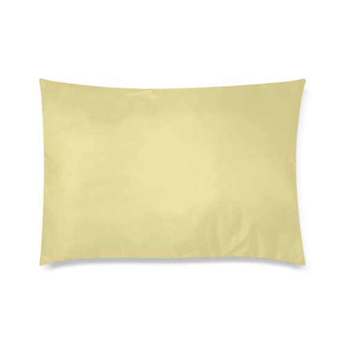 Custard Color Accent Custom Zippered Pillow Case 20"x30"(Twin Sides)