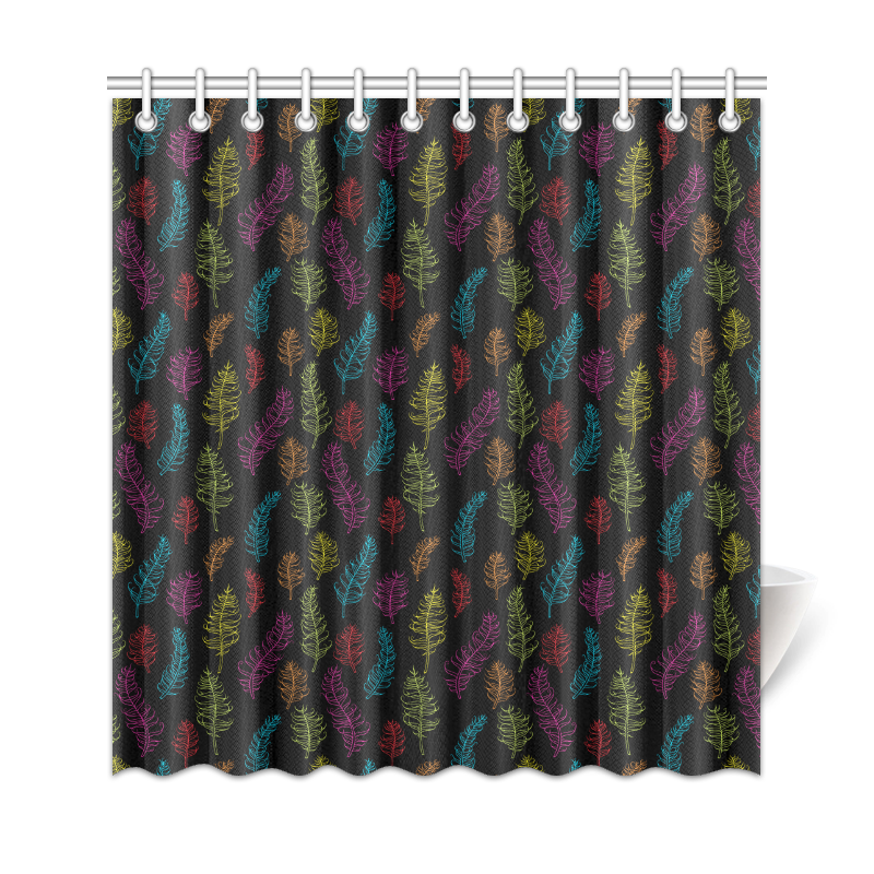 Shower Curtain, Pink Blue And Green Shower Curtain