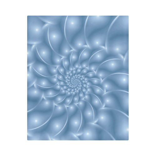Pastel Blue Spiral Duvet Cover 86"x70" ( All-over-print)